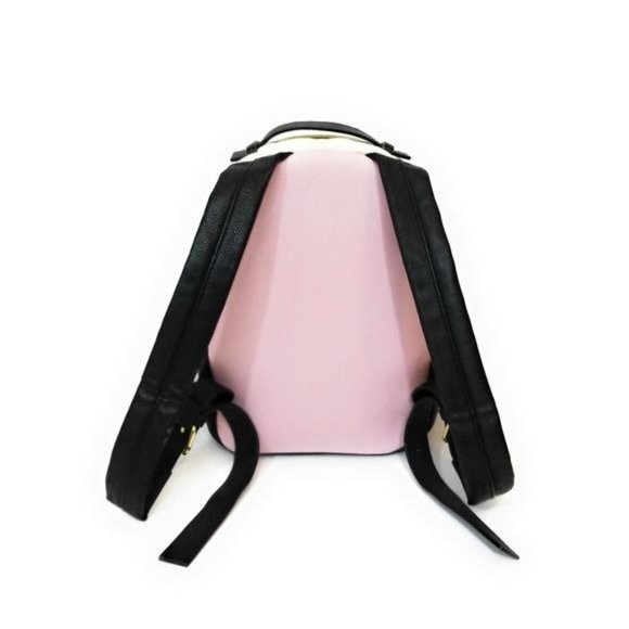Betsey Johnson Quilted Mini Backpack in Pink and Black - Picture 5 of 9